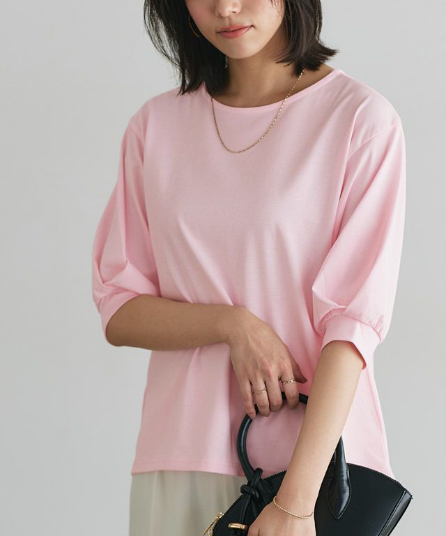 167cm / ピンク / ボートネック / M