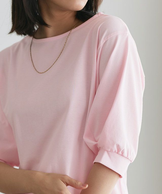 167cm / ピンク / ボートネック / M