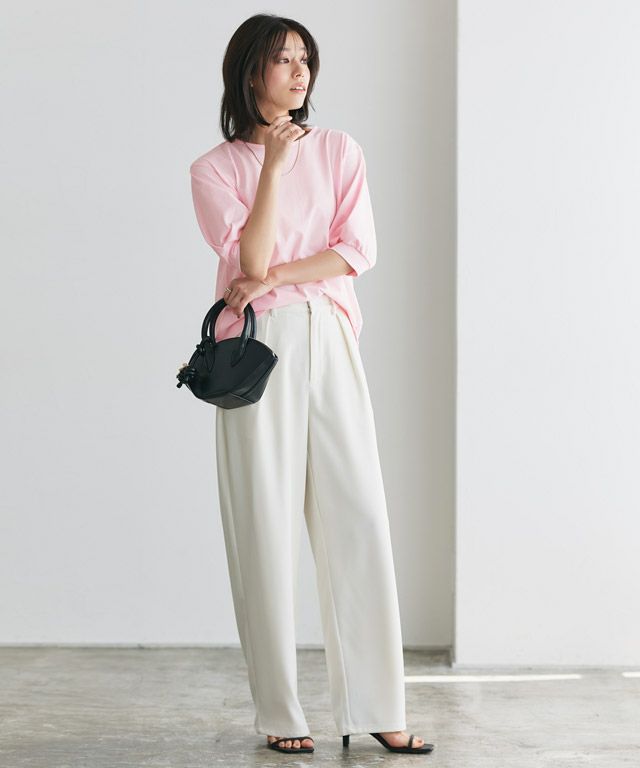 167cm / ピンク / ボートネック / M