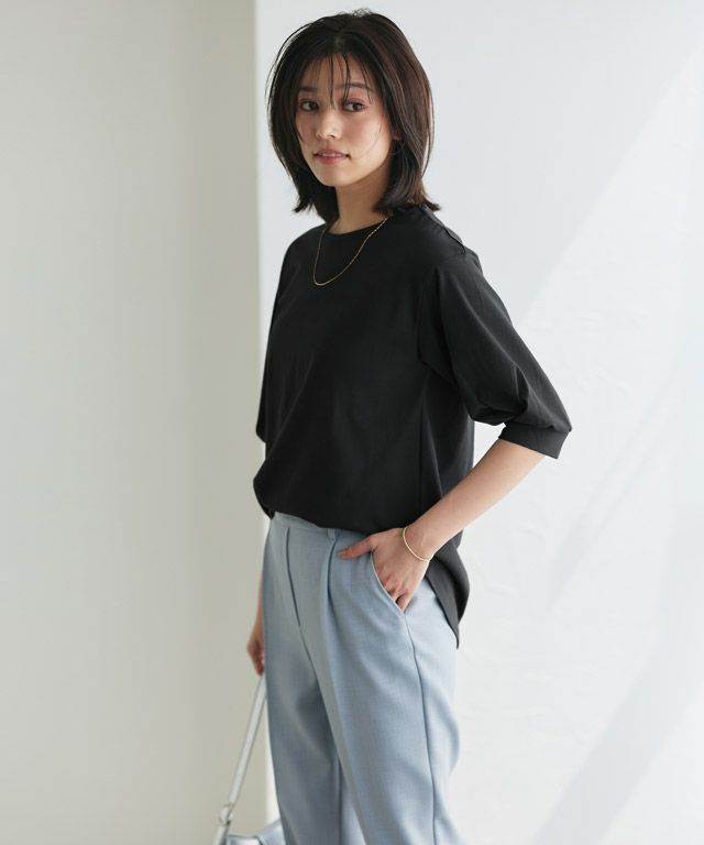 167cm / ブラック / ボートネック / M