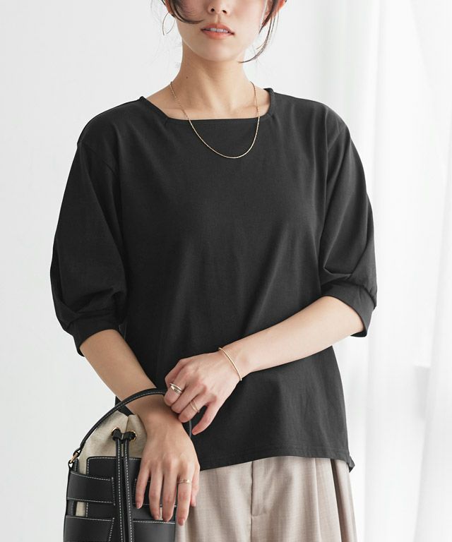 167cm / ブラック / スクエアネック / M