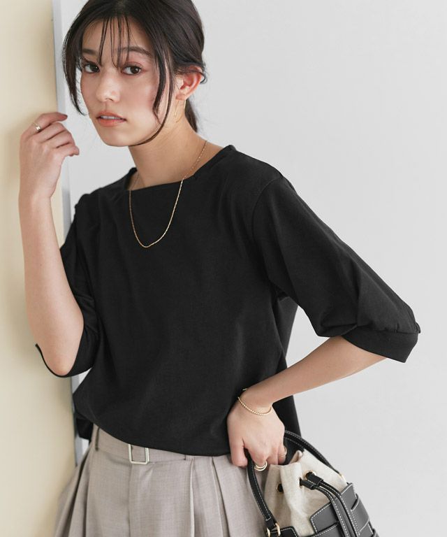 167cm / ブラック / スクエアネック / M