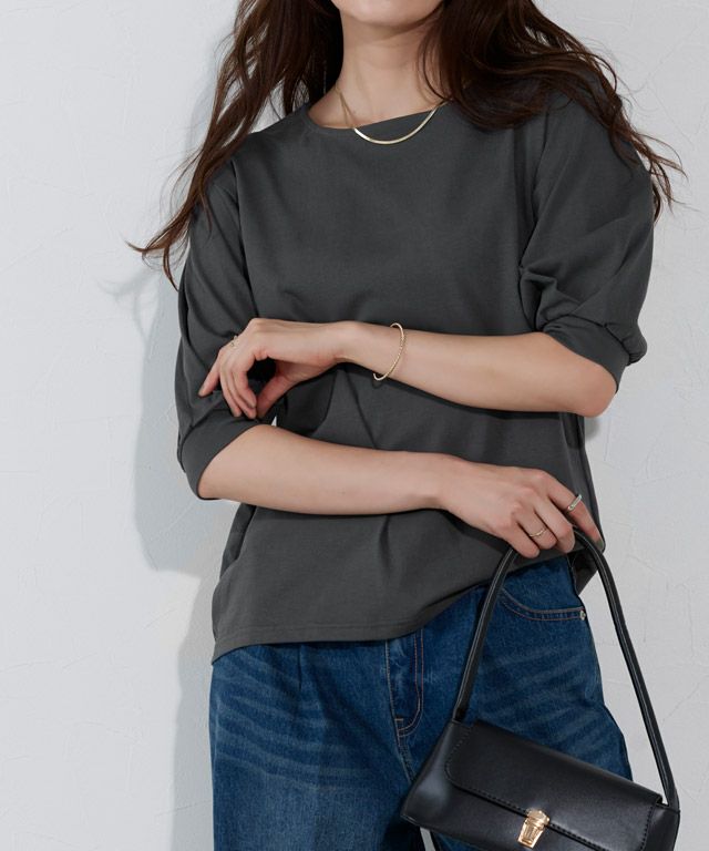 166cm / チャコール / スクエアネック / M