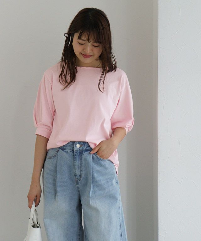 157cm / スクエアネック / ピンク / M