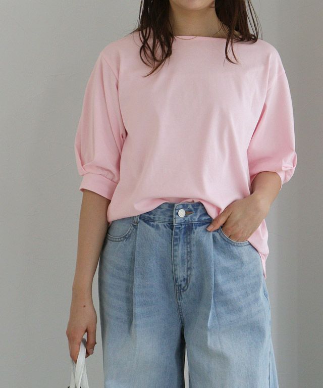 157cm / スクエアネック / ピンク / M