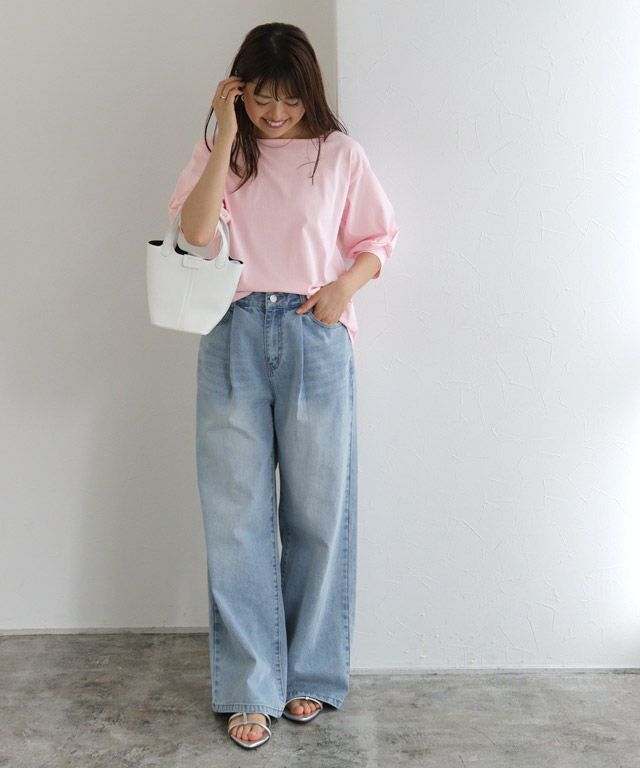 157cm / スクエアネック / ピンク / M