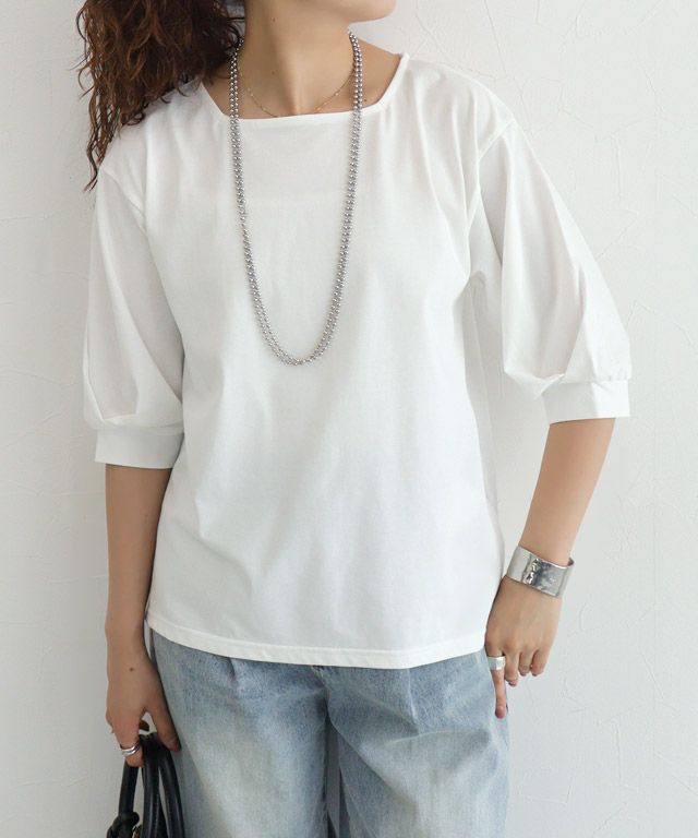 157cm / スクエアネック / オフホワイト / M