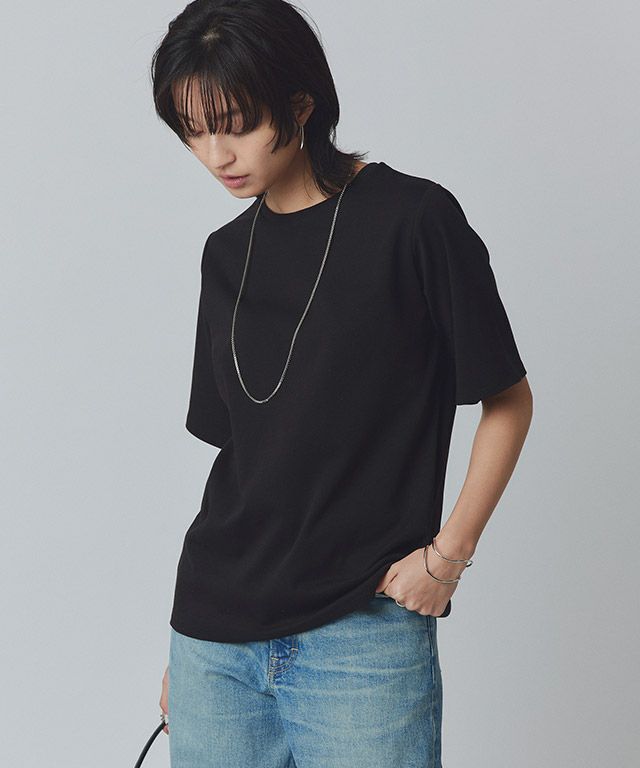 [RASW]コーマコットン五分袖Tシャツ