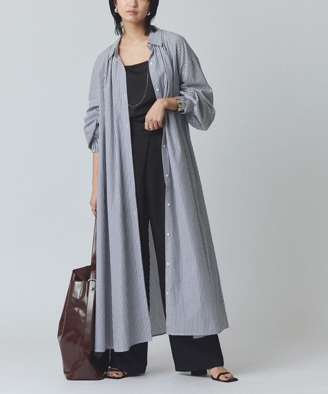 166cm / オフホワイト×ネイビー / M