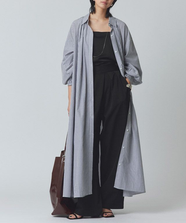 166cm / オフホワイト×ネイビー / M