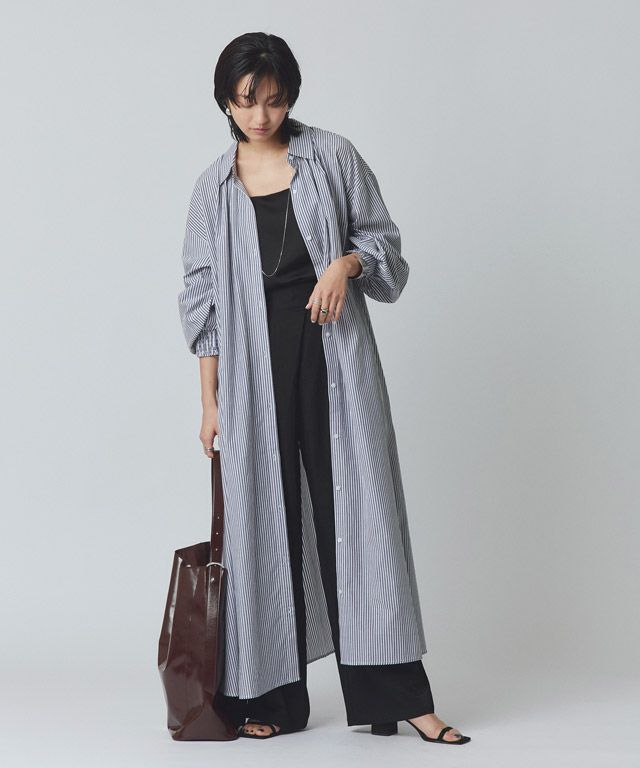 166cm / オフホワイト×ネイビー / M