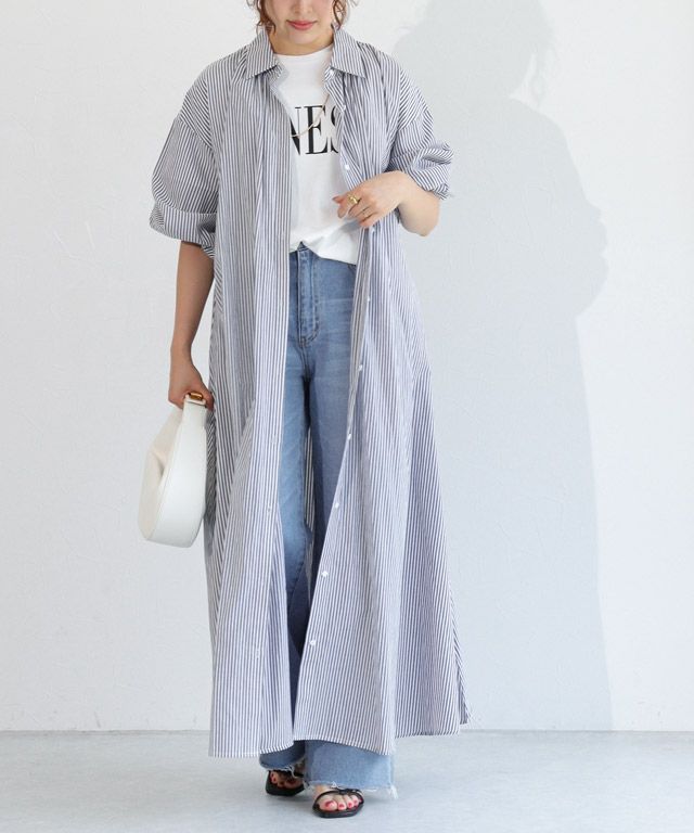 157cm / オフホワイト×ネイビー / M