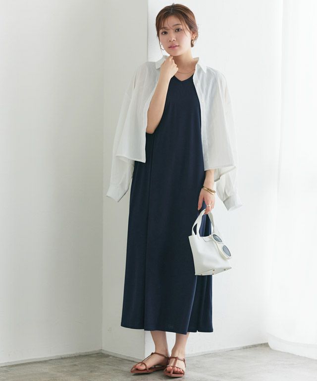 タック Vネック ロングワンピース UNITED ARROWS（ユナイテッドアローズ）の「タック Vネック ロング