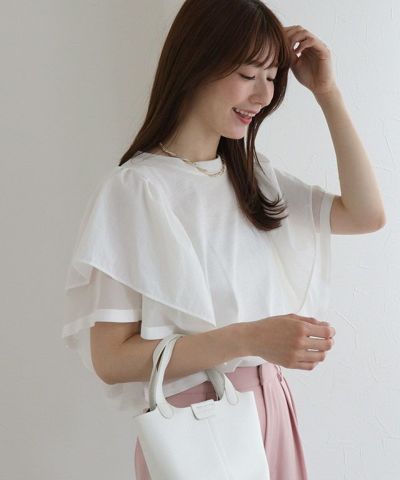 ドッキングフリルTシャツ【Pierrot】