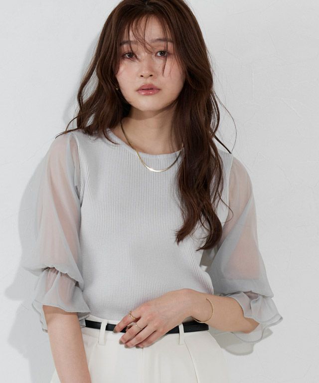 166cm / クルーネック / グレー/ M