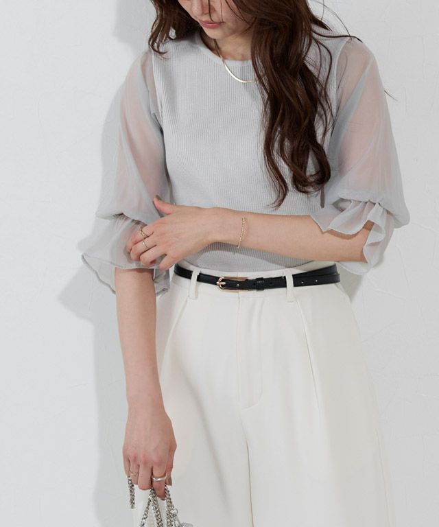 166cm / クルーネック / グレー/ M