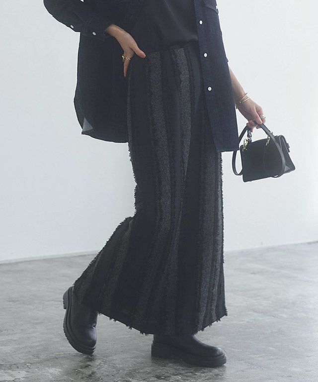 [RASW]ストライプジャカードIラインスカート