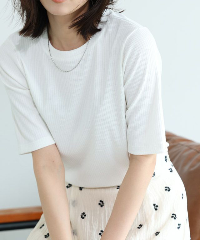 167cm / オフホワイト / 五分袖 / M