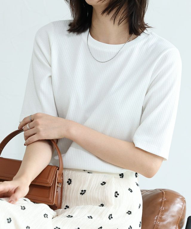 167cm / オフホワイト / 五分袖 / M