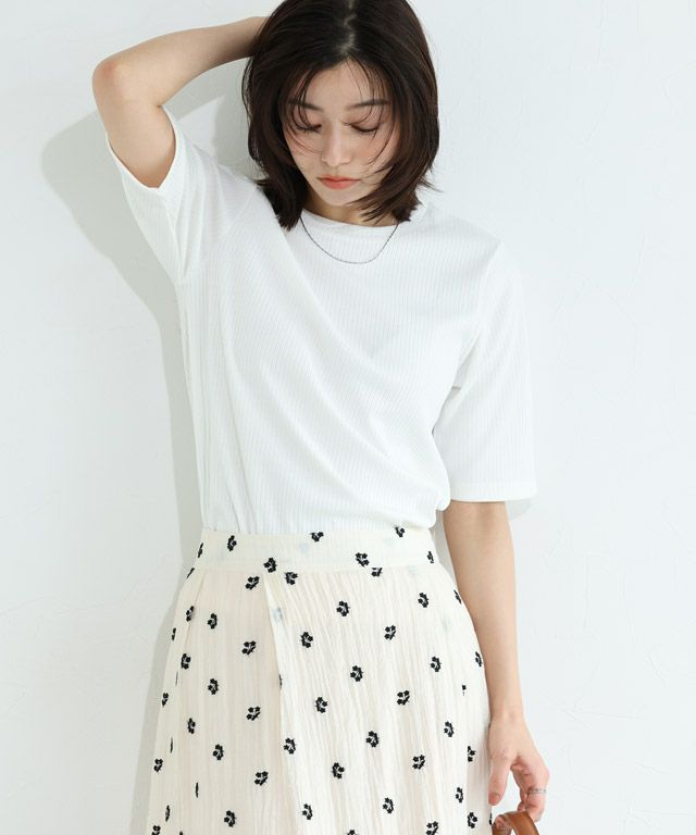 167cm / オフホワイト / 五分袖 / M