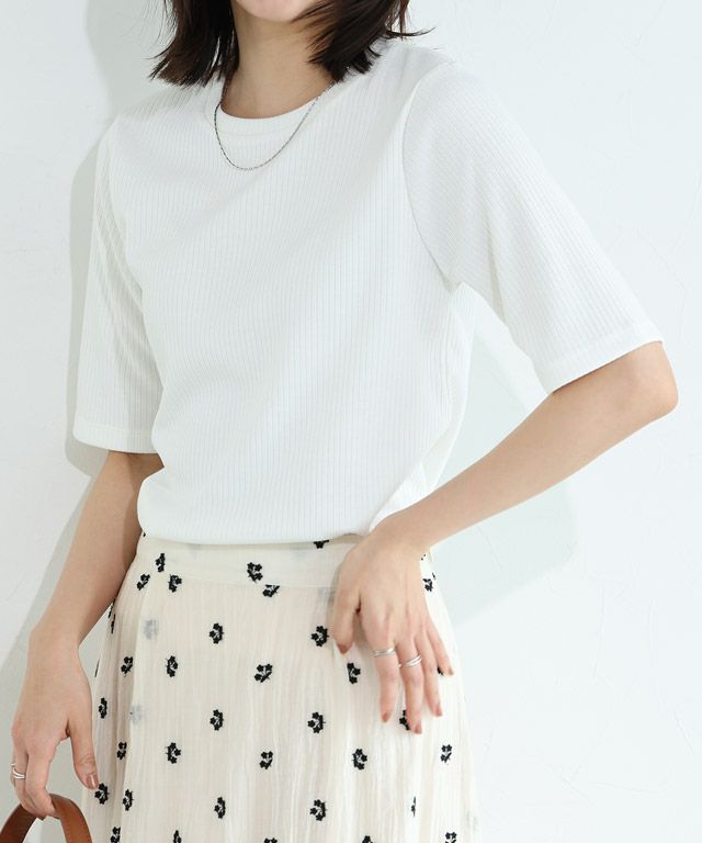 167cm / オフホワイト / 五分袖 / M