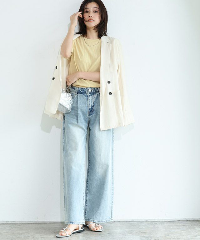 167cm / イエロー / 五分袖 / M