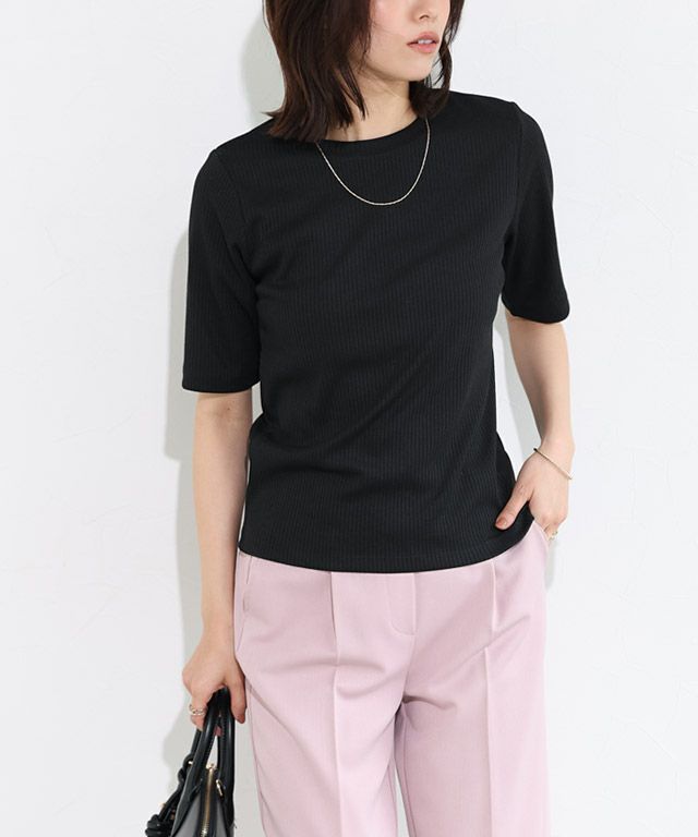 167cm / ブラック / 五分袖 / M