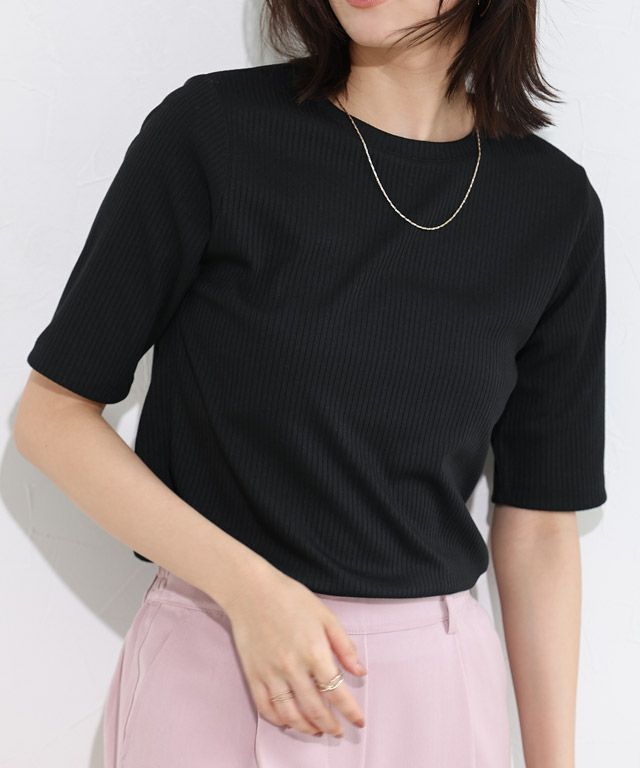 167cm / ブラック / 五分袖 / M