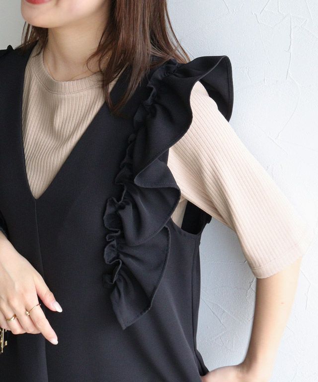 150cm / ベージュ / 五分袖 / M