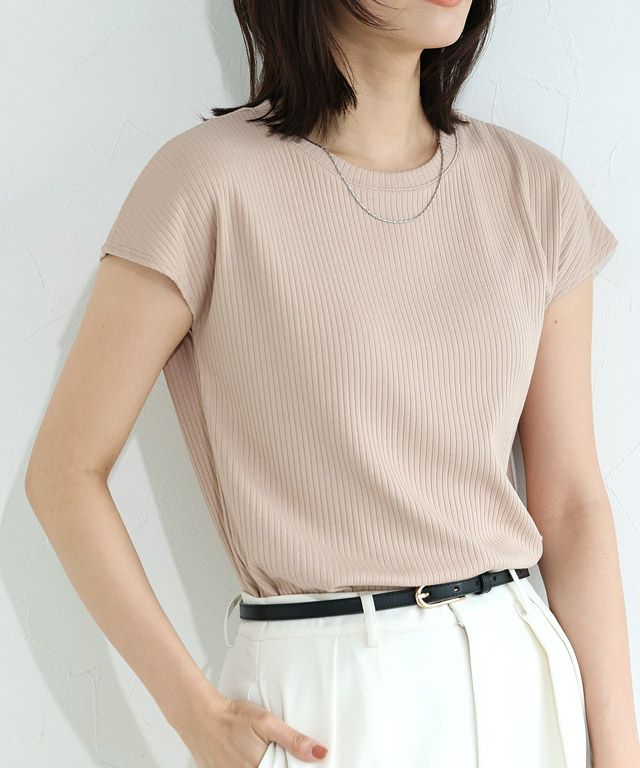 167cm / ベージュ / フレンチスリーブ / M