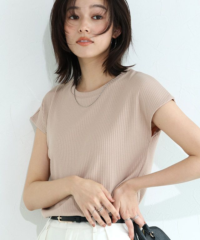 167cm / ベージュ / フレンチスリーブ / M