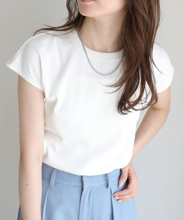 163cm / オフホワイト / フレンチスリーブ / M