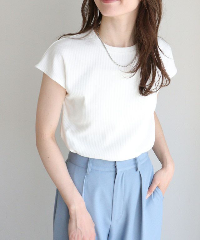 163cm / オフホワイト / フレンチスリーブ / M