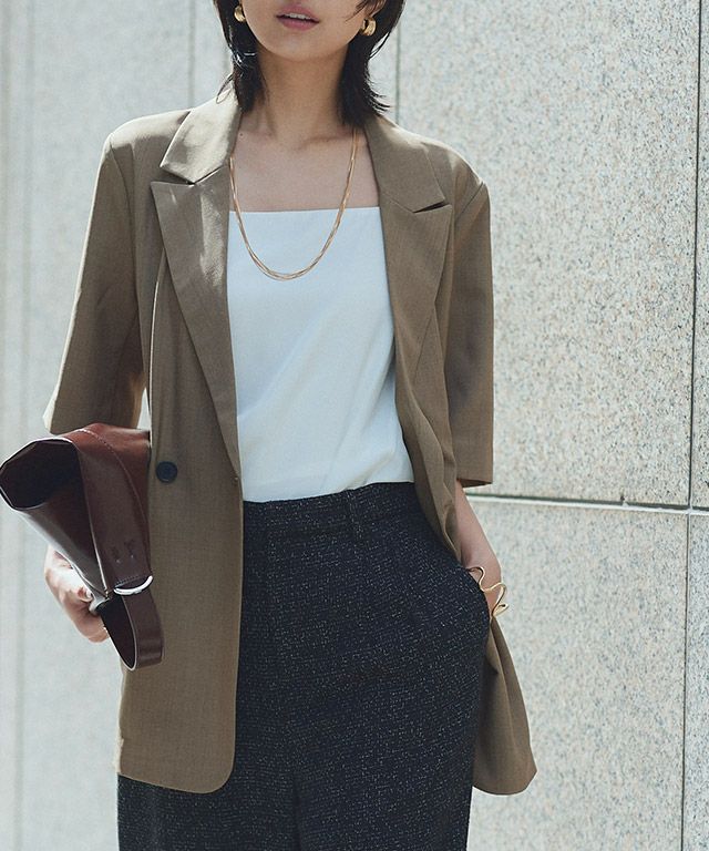 [RASW]ハーフスリーブリネンライクジャケット