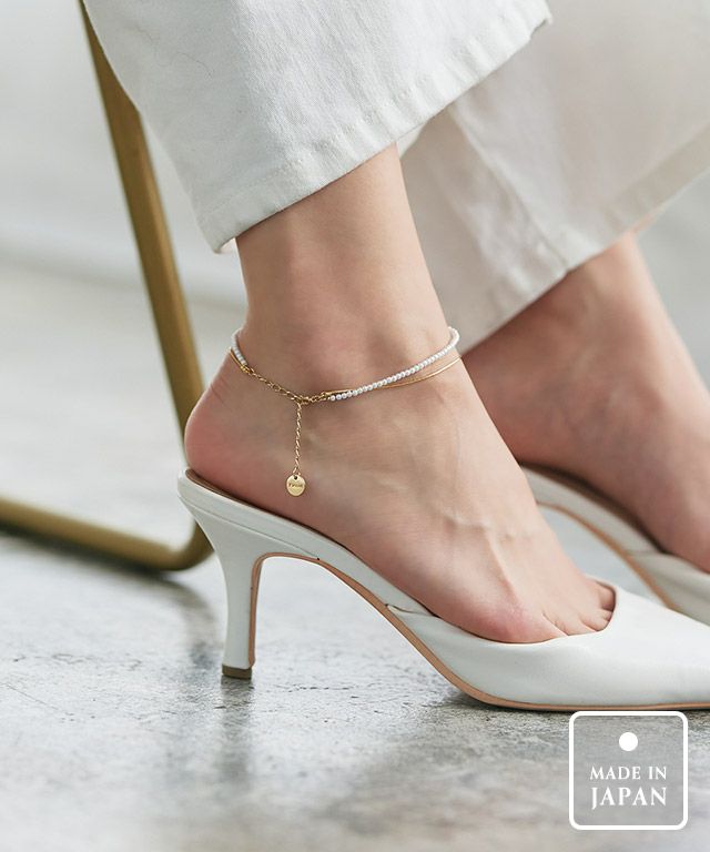 パールチェーンアンクレット