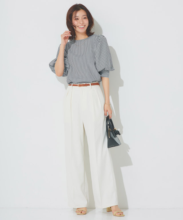 163cm / ストライプ / ネイビー / M