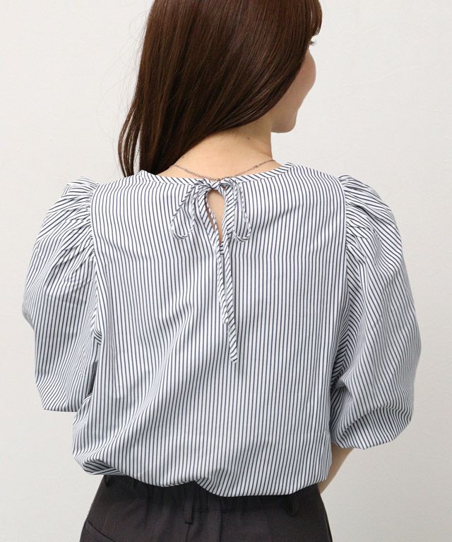 163cm / ストライプ / ネイビー / M