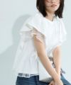 チュールドッキングフレアコットンTシャツ