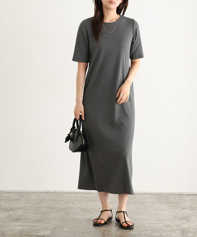 166cm / チャコール / 五分袖 / M