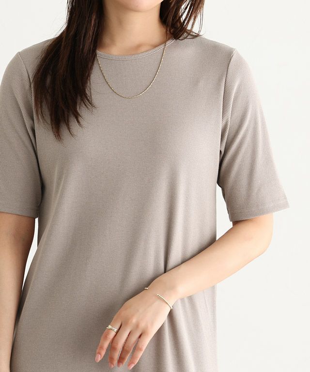 166cm / グレージュ / 五分袖 / M