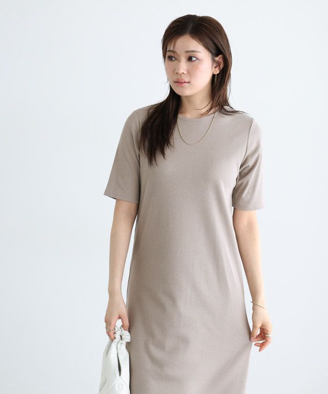 166cm / グレージュ / 五分袖 / M