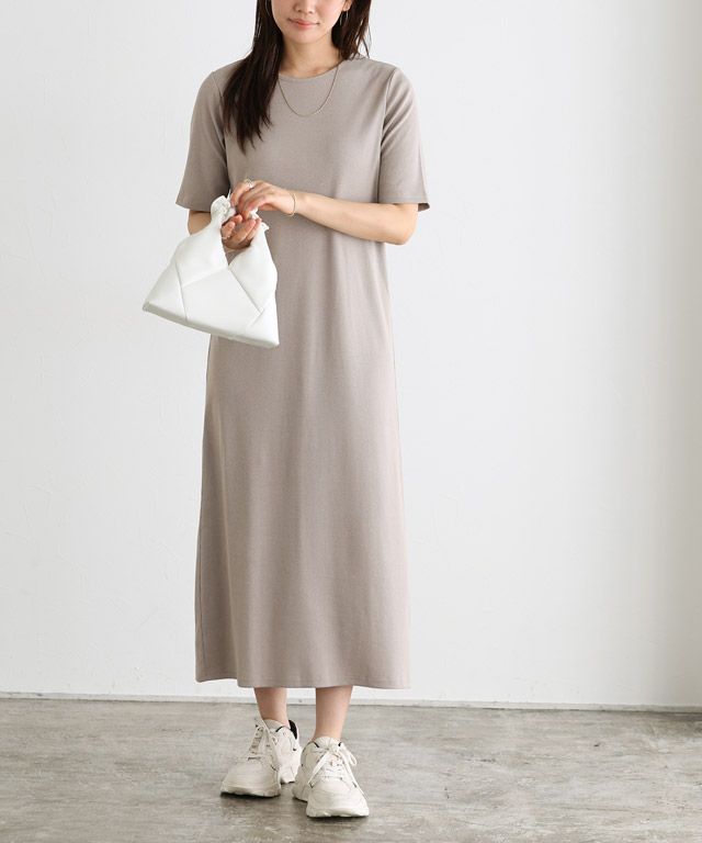 166cm / グレージュ / 五分袖 / M