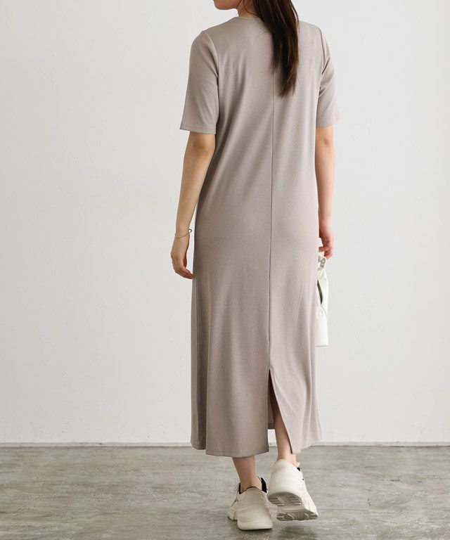 166cm / グレージュ / 五分袖 / M