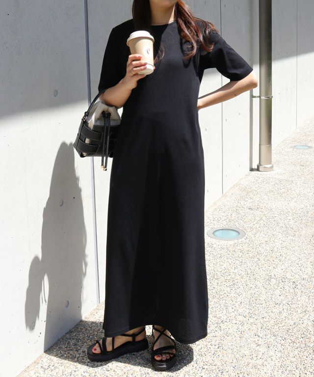 157cm / ブラック / 五分袖 / M