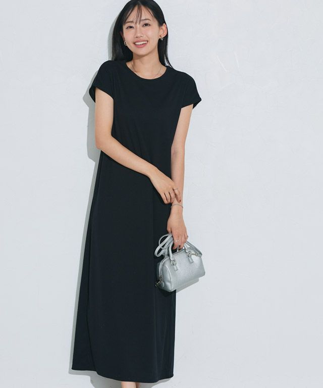 162cm / ブラック / フレンチスリーブ / M