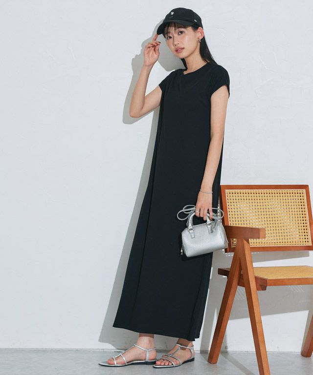 162cm / ブラック / フレンチスリーブ / M