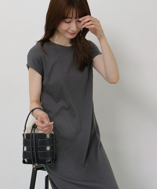 163cm / チャコール / フレンチスリーブ / M