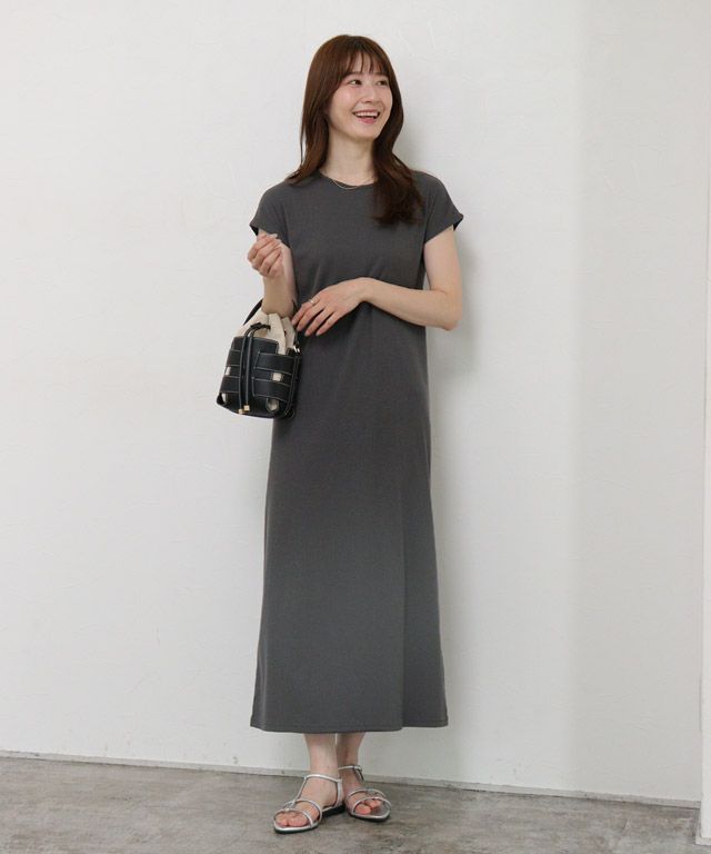 163cm / チャコール / フレンチスリーブ / M