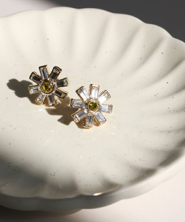 ビジューフラワーピアス