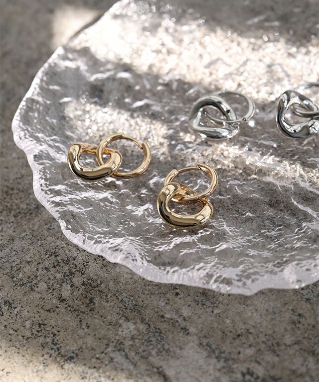 2wayワンタッチモチーフピアス